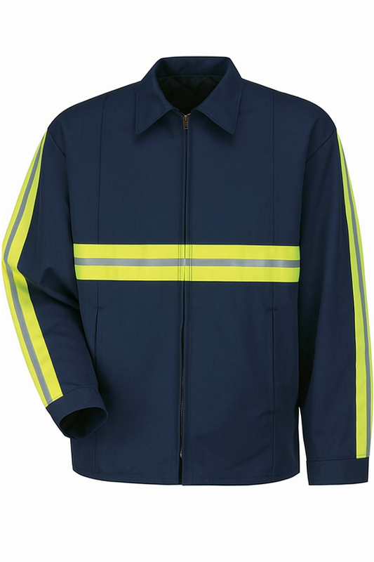 Outerwear Navy Blue High Visibility Work Jacket