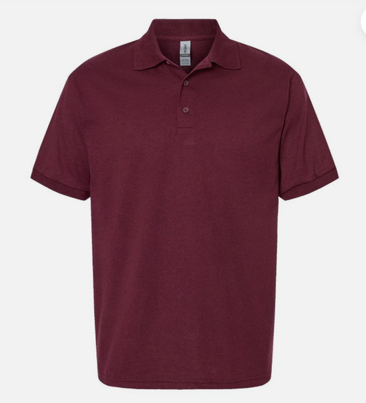 Short Sleeve Maroon Polo