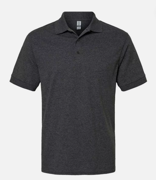 Short Sleeve Charcoal Polo