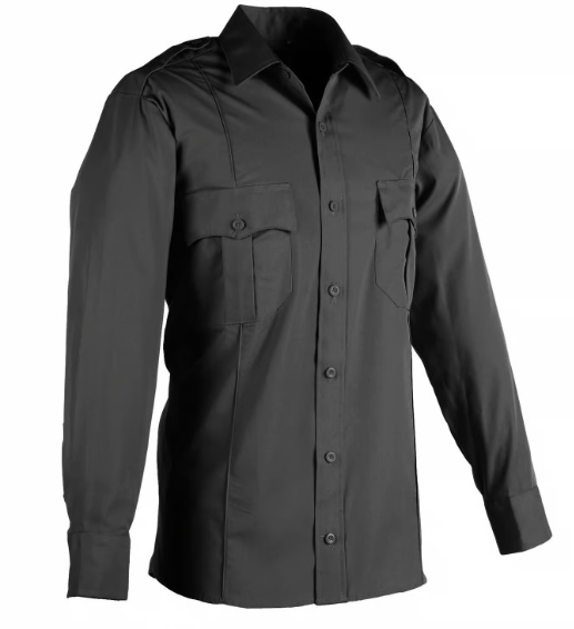 Long Sleeve Charcoal Work Shirt